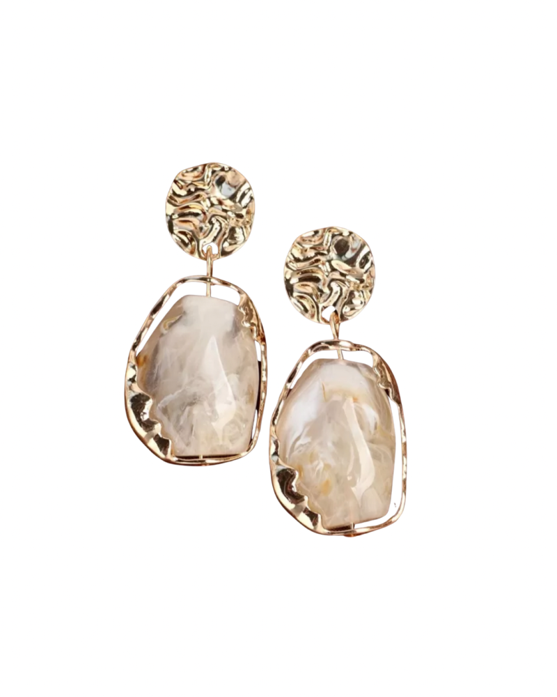 ARETES MÁRMOL DORADO